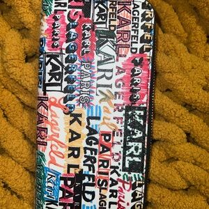 Karl Lagerfeld Vibrant Logo Zip Wallet